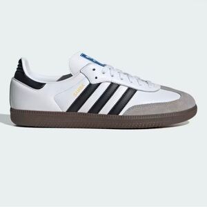 Adidas Samba White and Black Trainers